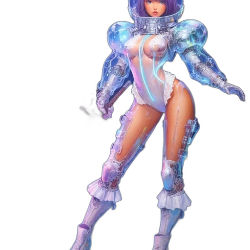robot, dress, weapon, concept art transparent PNG cut-out