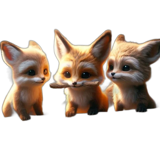 animal, staff, 3d render, concept art transparent PNG cut-out