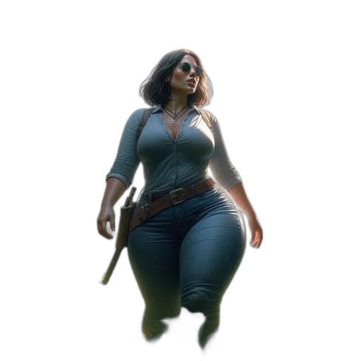 weapon, staff, dress, creature transparent PNG cut-out