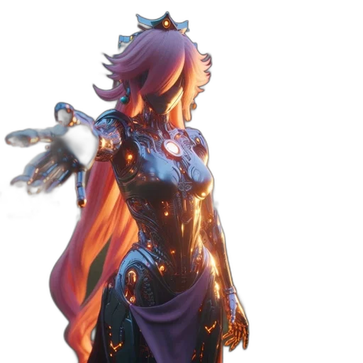dress, crown, staff, dragon transparent PNG cut-out