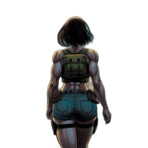 dress, jacket, robot, weapon transparent PNG cut-out