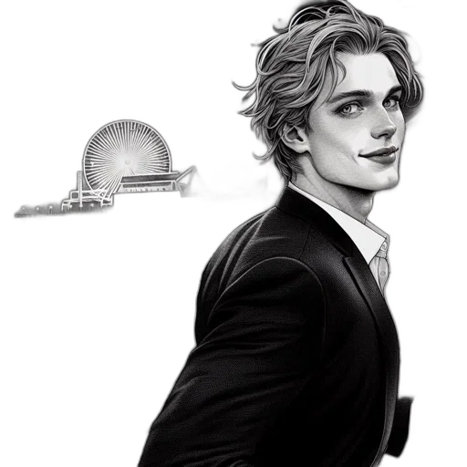 hair, face, umbrella, photorealistic transparent PNG cut-out