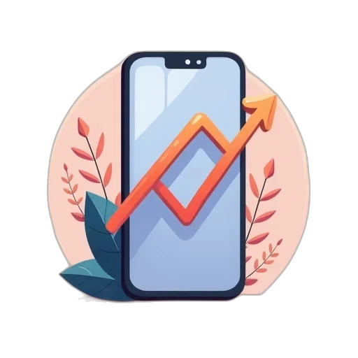 phone, screen, icon, arrows transparent PNG cut-out