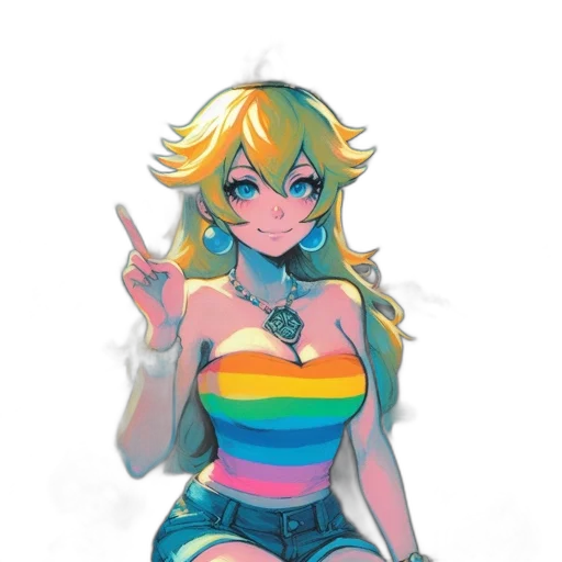 dress, pixel art, vaporwave, concept art transparent PNG cut-out