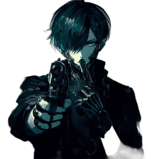 weapon, mask, jacket, staff transparent PNG cut-out