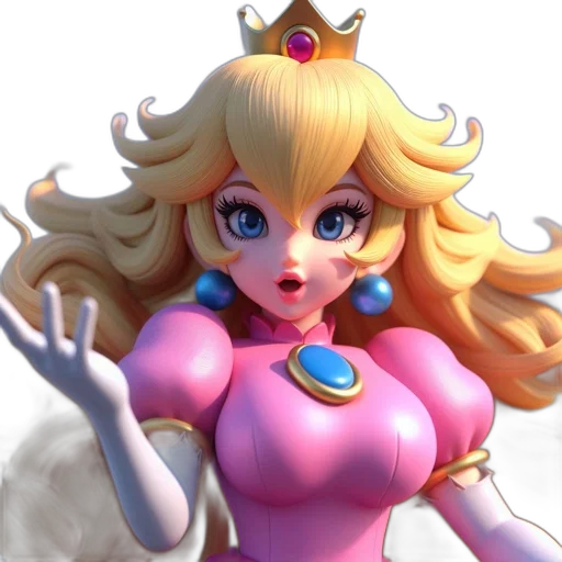 crown, dress, 3d render, concept art transparent PNG cut-out