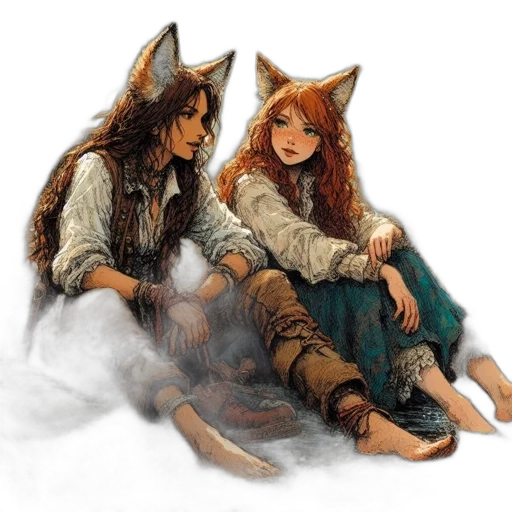fantasy art, concept art, watercolor, comic book art transparent PNG cut-out