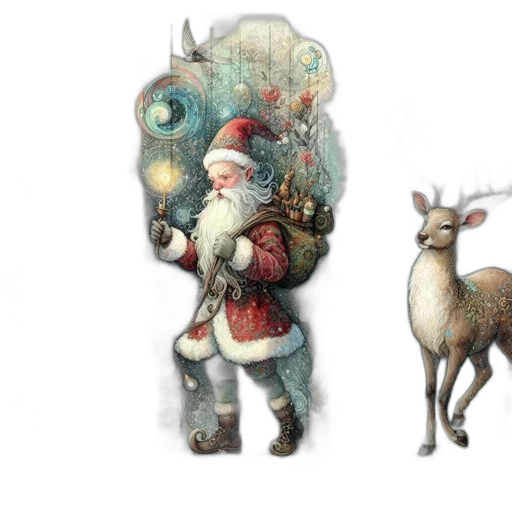 concept art, fantasy art, 3d render, triptych transparent PNG cut-out