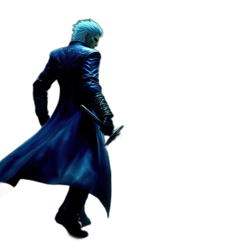 jacket, sword, concept art, 3d render transparent PNG cut-out