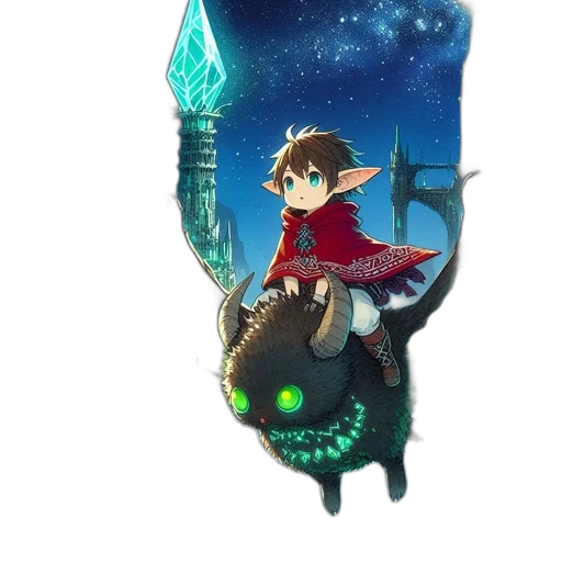 dragon, staff, sword, creature transparent PNG cut-out