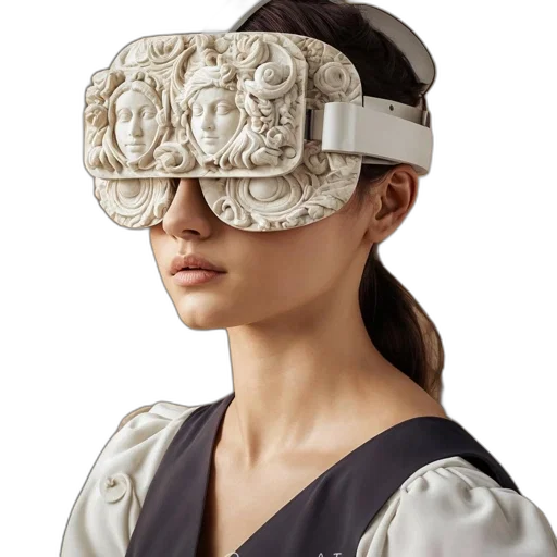 mask, face, cyberpunk, woman transparent PNG cut-out