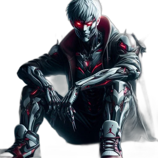 robot, mask, concept art, cyberpunk transparent PNG cut-out
