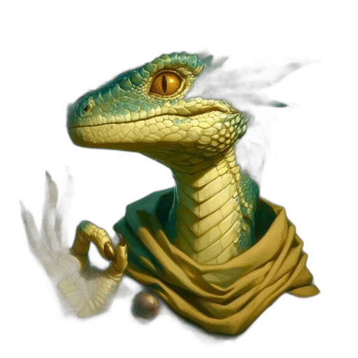 dragon, creature, staff, animal transparent PNG cut-out