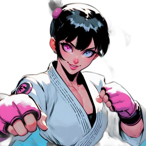 weapon, jacket, staff, anime transparent PNG cut-out