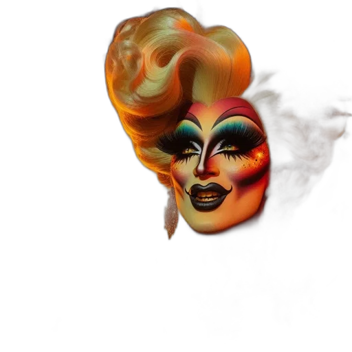 mask, crown, hair, face transparent PNG cut-out