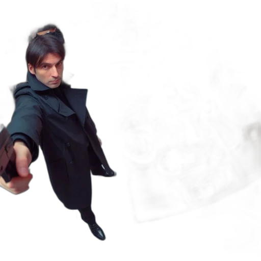 weapon, staff, jacket, concept art transparent PNG cut-out
