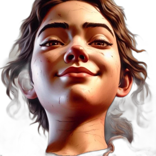 face, robot, photorealistic, comic book art transparent PNG cut-out