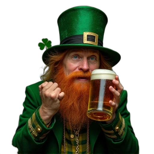 leprechaun, drinking, game transparent PNG cut-out
