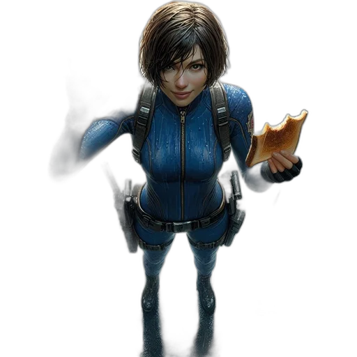 jacket, weapon, concept art, comic book art transparent PNG cut-out