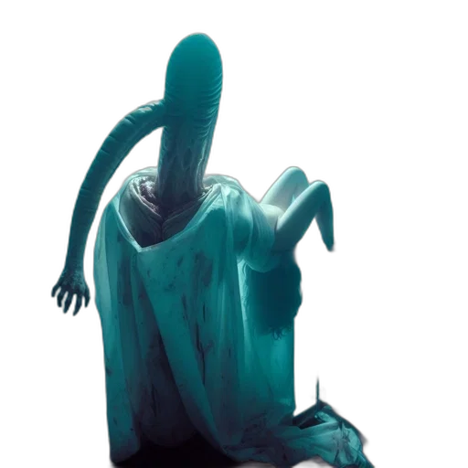 creature, dress, robot, staff transparent PNG cut-out
