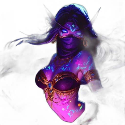 mask, staff, face, fantasy art transparent PNG cut-out