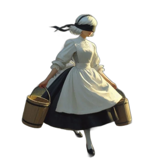 hat, staff, dress, weapon transparent PNG cut-out