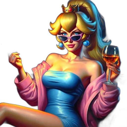 dress, pixel art, vaporwave, concept art transparent PNG cut-out