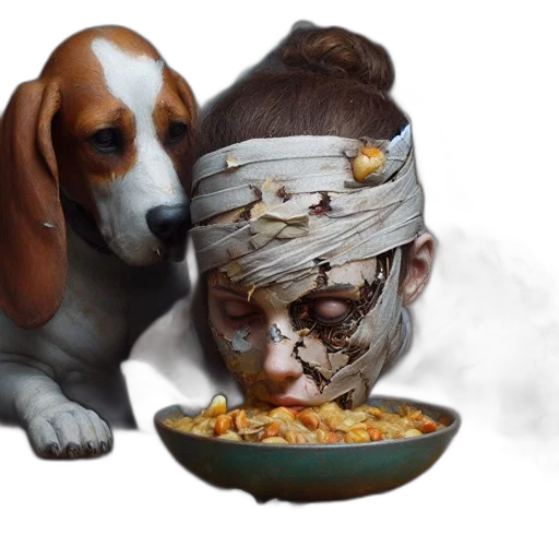 food, animal, mask, photorealistic transparent PNG cut-out