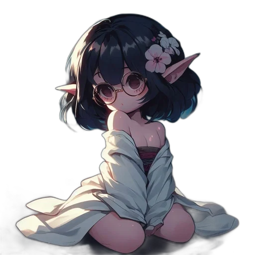 flower, mask, creature, staff transparent PNG cut-out