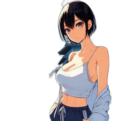 dress, jacket, weapon, staff transparent PNG cut-out