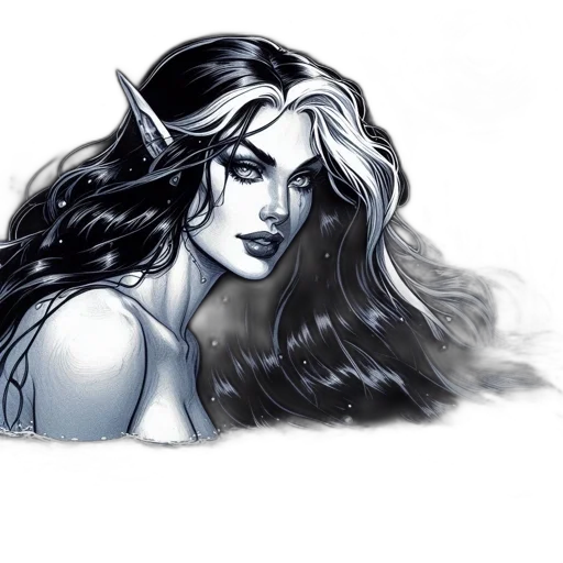 fantasy art, comic book art, concept art, watercolor transparent PNG cut-out