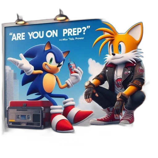 concept art, 3d render, pixel art, sonic transparent PNG cut-out