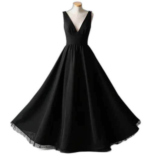 dress, monochrome, dark, black transparent PNG cut-out