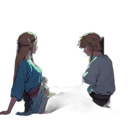 anime, concept art, vaporwave, watercolor transparent PNG cut-out