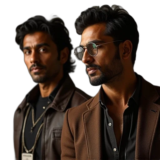 jacket, photorealistic, bollywood, actors transparent PNG cut-out
