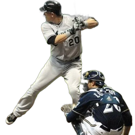 photorealistic, baseball, player, number transparent PNG cut-out