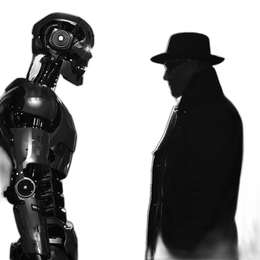 robot, cyberpunk, concept art, 3d render transparent PNG cut-out