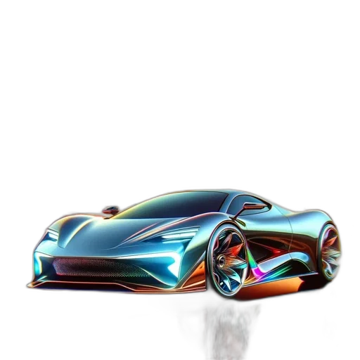 car, 3d render, concept art, photorealistic transparent PNG cut-out