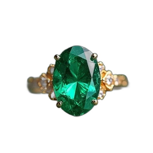 jewelry, crown, 3d render, green transparent PNG cut-out