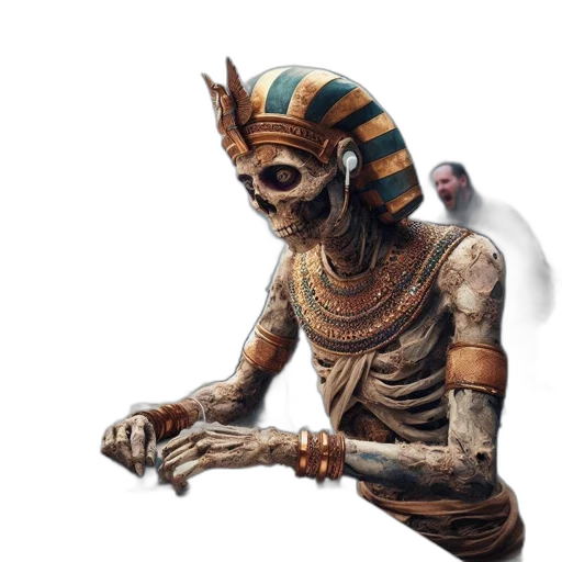 mask, creature, staff, jewelry transparent PNG cut-out