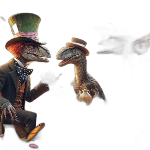hat, dragon, concept art, 3d render transparent PNG cut-out