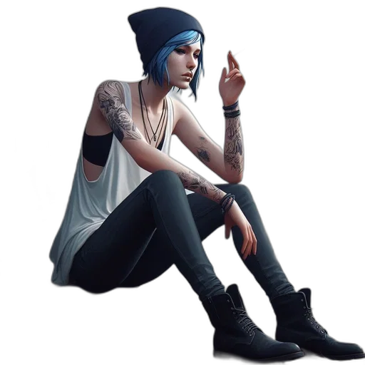 hat, jacket, concept art, cyberpunk transparent PNG cut-out