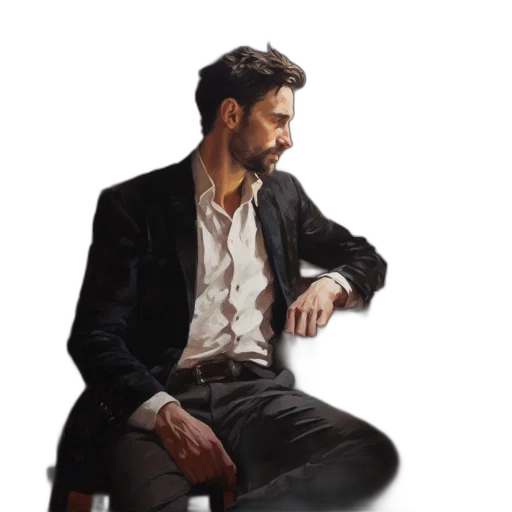 jacket, furniture, staff, face transparent PNG cut-out