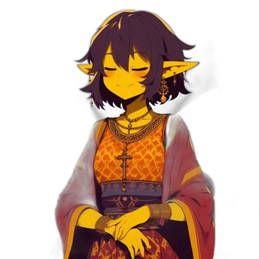 dress, staff, mask, jewelry transparent PNG cut-out