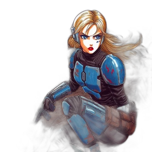 robot, comic book art, concept art, fantasy art transparent PNG cut-out