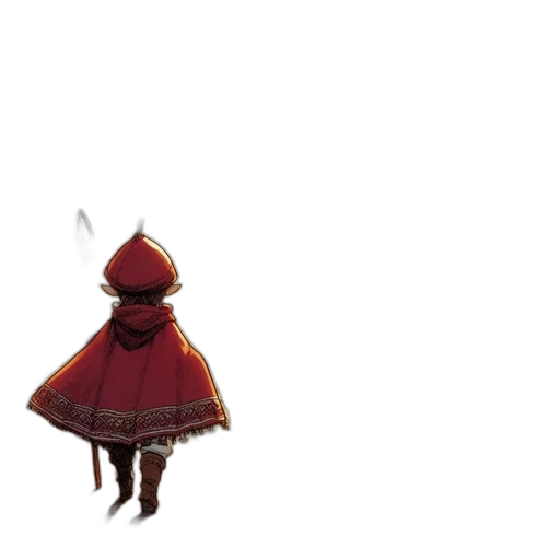 dress, hat, staff, umbrella transparent PNG cut-out