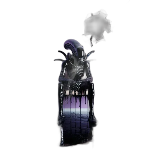 robot, dress, creature, staff transparent PNG cut-out