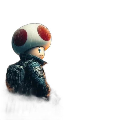 hat, robot, jacket, weapon transparent PNG cut-out