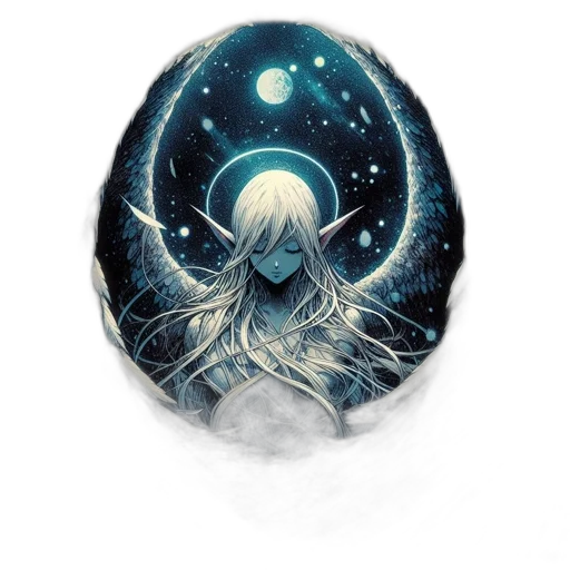 mask, hair, creature, jacket transparent PNG cut-out