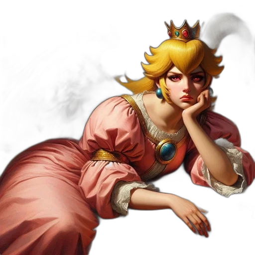 crown, dress, staff, face transparent PNG cut-out